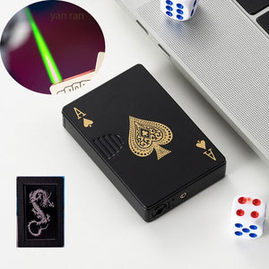 Not Contain Fuel,Color Random,Butane Lighter Creative Model Lighter (Poker)