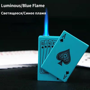 Not Contain Fuel,Color Random,Butane Lighter Creative Model Lighter (Poker)