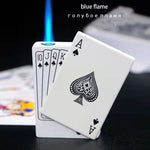 Not Contain Fuel,Color Random,Butane Lighter Creative Model Lighter (Poker)