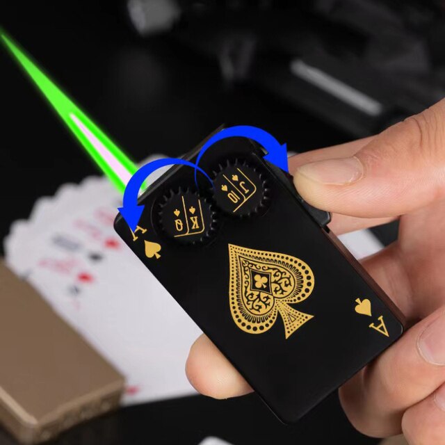 Not Contain Fuel,Color Random,Butane Lighter Creative Model Lighter (Poker)