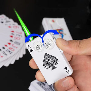 Not Contain Fuel,Color Random,Butane Lighter Creative Model Lighter (Poker)