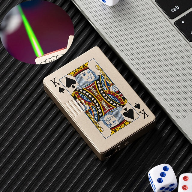 Not Contain Fuel,Color Random,Butane Lighter Creative Model Lighter (Poker)
