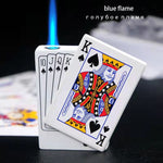 Not Contain Fuel,Color Random,Butane Lighter Creative Model Lighter (Poker)