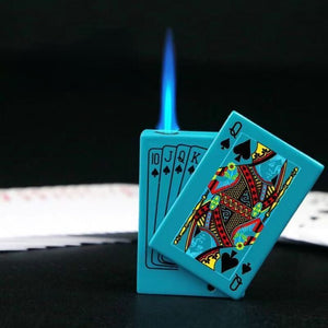Not Contain Fuel,Color Random,Butane Lighter Creative Model Lighter (Poker)