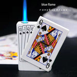 Not Contain Fuel,Color Random,Butane Lighter Creative Model Lighter (Poker)