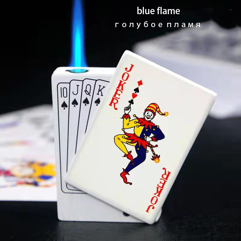 Not Contain Fuel,Color Random,Butane Lighter Creative Model Lighter (Poker)