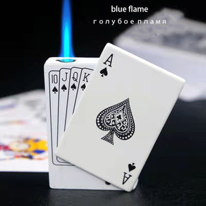 Not Contain Fuel,Color Random,Butane Lighter Creative Model Lighter (Poker)
