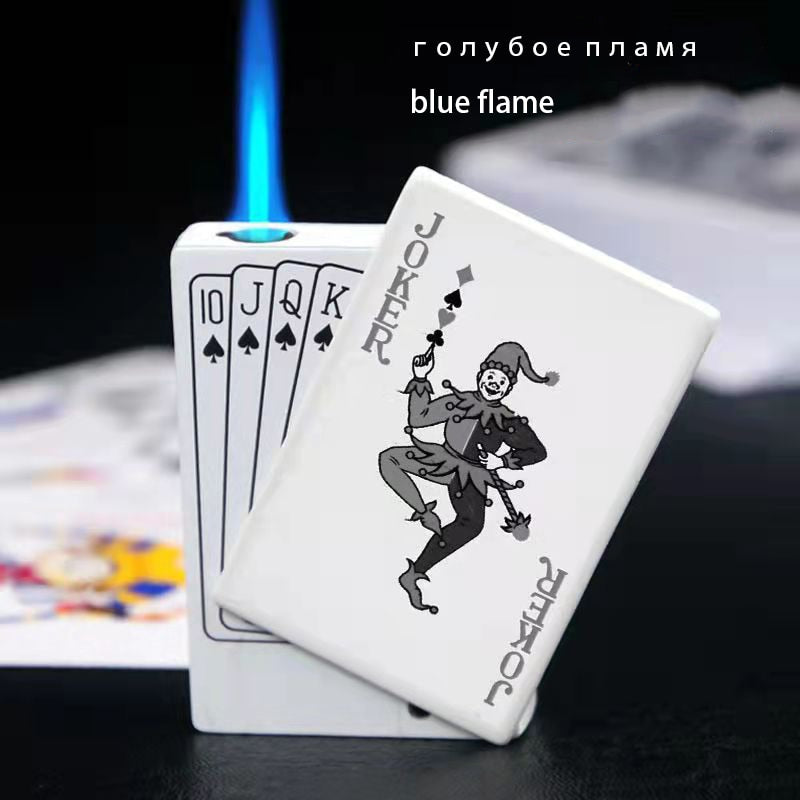 Not Contain Fuel,Color Random,Butane Lighter Creative Model Lighter (Poker)