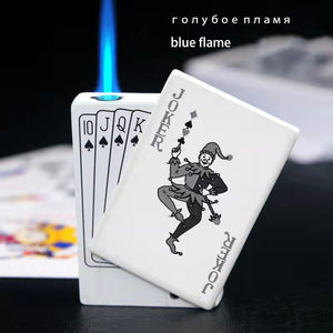 Not Contain Fuel,Color Random,Butane Lighter Creative Model Lighter (Poker)