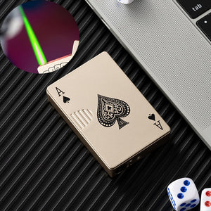 Not Contain Fuel,Color Random,Butane Lighter Creative Model Lighter (Poker)