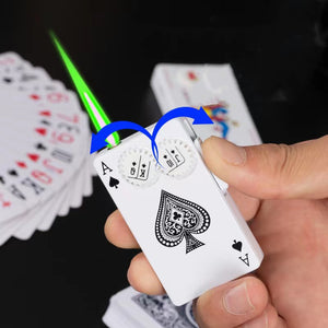 Not Contain Fuel,Color Random,Butane Lighter Creative Model Lighter (Poker)