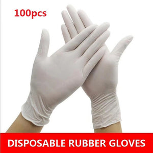 Universal Latex Gloves Disposable White Non-Slip